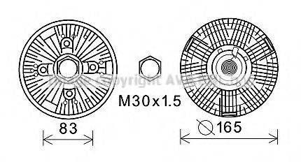 AVA QUALITY COOLING AUC206 Сцепление, вентилятор радиатора для LAND ROVER DEFENDER (Ленд ровер/лэнд ровер Дэфэндэр) AVA QUALITY COOLING AUC206 Сцепление, вентилятор радиатора для LAND ROVER DEFENDER (Ленд ровер/лэнд ровер Дэфэндэр)