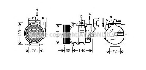 AVA QUALITY COOLING AUK187 Компрессор, кондиционер для LAND ROVER RANGE ROVER SPORT (Ленд ровер/лэнд ровер Рангэ ровер спорт) AVA QUALITY COOLING AUK187 Компрессор, кондиционер для LAND ROVER RANGE ROVER SPORT (Ленд ровер/лэнд ровер Рангэ ровер спорт)