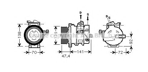 AVA QUALITY COOLING AUK188 Компрессор, кондиционер для LAND ROVER RANGE ROVER SPORT (Ленд ровер/лэнд ровер Рангэ ровер спорт) AVA QUALITY COOLING AUK188 Компрессор, кондиционер для LAND ROVER RANGE ROVER SPORT (Ленд ровер/лэнд ровер Рангэ ровер спорт)