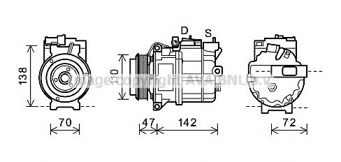 AVA QUALITY COOLING AUK208 Компрессор, кондиционер для LAND ROVER RANGE ROVER III (Ленд ровер/лэнд ровер Рангэ ровер 3) AVA QUALITY COOLING AUK208 Компрессор, кондиционер для LAND ROVER RANGE ROVER III (Ленд ровер/лэнд ровер Рангэ ровер 3)