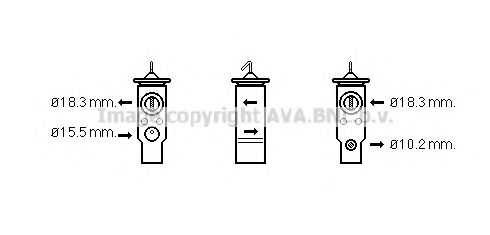 AVA QUALITY COOLING BW1359 Расширительный клапан, кондиционер для BMW X5 (Бмв Х5) AVA QUALITY COOLING BW1359 Расширительный клапан, кондиционер для BMW X5 (Бмв Х5)