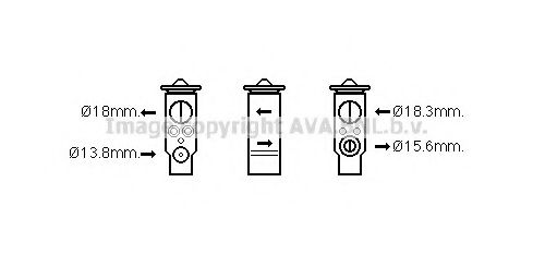 AVA QUALITY COOLING BW1437 Расширительный клапан, кондиционер для BMW Z4 (Бмв Z4) AVA QUALITY COOLING BW1437 Расширительный клапан, кондиционер для BMW Z4 (Бмв Z4)