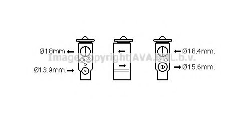 AVA QUALITY COOLING BW1472 Расширительный клапан, кондиционер для BMW Z4 (Бмв Z4) AVA QUALITY COOLING BW1472 Расширительный клапан, кондиционер для BMW Z4 (Бмв Z4)