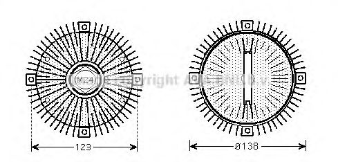 AVA QUALITY COOLING BWC322 Сцепление, вентилятор радиатора для BMW 7 (Бмв 7) AVA QUALITY COOLING BWC322 Сцепление, вентилятор радиатора для BMW 7 (Бмв 7)