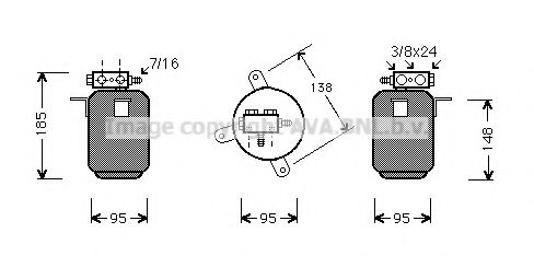 AVA QUALITY COOLING BWD028 Осушитель, кондиционер для BMW 7 (Бмв 7) AVA QUALITY COOLING BWD028 Осушитель, кондиционер для BMW 7 (Бмв 7)