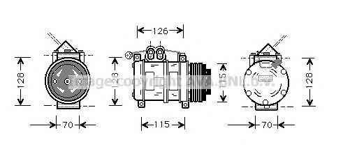 AVA QUALITY COOLING BWK074 Компрессор, кондиционер для BMW 7 (Бмв 7) AVA QUALITY COOLING BWK074 Компрессор, кондиционер для BMW 7 (Бмв 7)