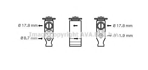 AVA QUALITY COOLING CN1244 Расширительный клапан, кондиционер для CITROËN C4 (CитроËн С4) AVA QUALITY COOLING CN1244 Расширительный клапан, кондиционер для CITROËN C4 (CитроËн С4)