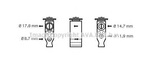 AVA QUALITY COOLING CN1245 Расширительный клапан, кондиционер для TOYOTA AYGO (Тойота/тоета Аъго) AVA QUALITY COOLING CN1245 Расширительный клапан, кондиционер для TOYOTA AYGO (Тойота/тоета Аъго)
