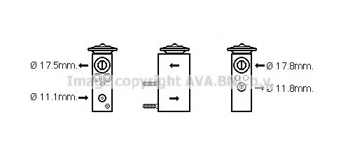 AVA QUALITY COOLING CN1275 Расширительный клапан, кондиционер для CITROËN C5 III (CитроËн С5 3) AVA QUALITY COOLING CN1275 Расширительный клапан, кондиционер для CITROËN C5 III (CитроËн С5 3)