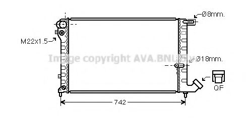 AVA QUALITY COOLING CN2148 Радиатор, охлаждение двигателя для PEUGEOT (Пежо) AVA QUALITY COOLING CN2148 Радиатор, охлаждение двигателя для PEUGEOT (Пежо)