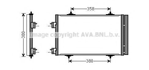 AVA QUALITY COOLING CN5272D Конденсатор, кондиционер для PEUGEOT (Пежо) AVA QUALITY COOLING CN5272D Конденсатор, кондиционер для PEUGEOT (Пежо)