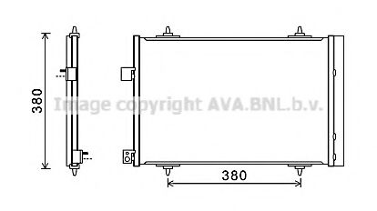 AVA QUALITY COOLING CN5274D Конденсатор, кондиционер для PEUGEOT 407 (Пежо 407) AVA QUALITY COOLING CN5274D Конденсатор, кондиционер для PEUGEOT 407 (Пежо 407)