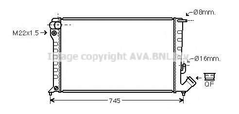 AVA QUALITY COOLING CNA2151 Радиатор, охлаждение двигателя для PEUGEOT (Пежо) AVA QUALITY COOLING CNA2151 Радиатор, охлаждение двигателя для PEUGEOT (Пежо)
