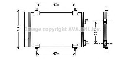 AVA QUALITY COOLING CNA5230D Конденсатор, кондиционер для CITROëN (Cитроëн) AVA QUALITY COOLING CNA5230D Конденсатор, кондиционер для CITROëN (Cитроëн)