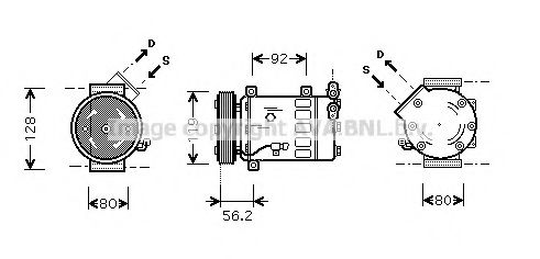 AVA QUALITY COOLING CNK061 Компрессор, кондиционер для CITROËN XSARA (CитроËн Ксара) AVA QUALITY COOLING CNK061 Компрессор, кондиционер для CITROËN XSARA (CитроËн Ксара)