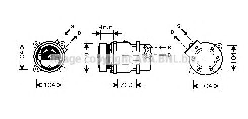 AVA QUALITY COOLING CNK218 Компрессор, кондиционер для CITROËN XSARA (CитроËн Ксара) AVA QUALITY COOLING CNK218 Компрессор, кондиционер для CITROËN XSARA (CитроËн Ксара)
