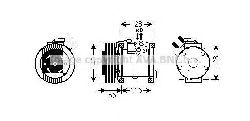 AVA QUALITY COOLING CRK108 Компрессор, кондиционер для DODGE CARAVAN (Додж Караван) AVA QUALITY COOLING CRK108 Компрессор, кондиционер для DODGE CARAVAN (Додж Караван)