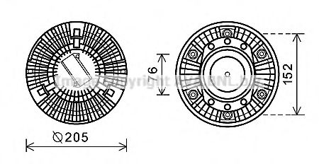 AVA QUALITY COOLING DFC050 Сцепление, вентилятор радиатора для DAF (Даф) AVA QUALITY COOLING DFC050 Сцепление, вентилятор радиатора для DAF (Даф)