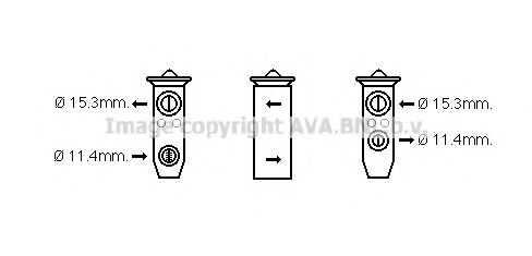 AVA QUALITY COOLING DN1365 Расширительный клапан, кондиционер для NISSAN TERRANO II (Ниссан Террано 2) AVA QUALITY COOLING DN1365 Расширительный клапан, кондиционер для NISSAN TERRANO II (Ниссан Террано 2)