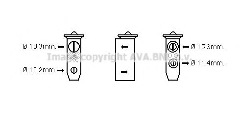 AVA QUALITY COOLING DN1388 Расширительный клапан, кондиционер для NISSAN MURANO (Ниссан Мурано) AVA QUALITY COOLING DN1388 Расширительный клапан, кондиционер для NISSAN MURANO (Ниссан Мурано)