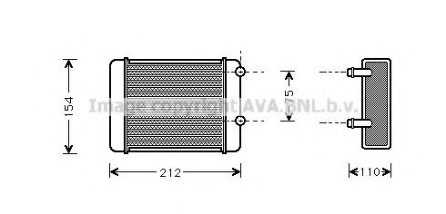 AVA QUALITY COOLING DN6089 Теплообменник, отопление салона для NISSAN (Ниссан) AVA QUALITY COOLING DN6089 Теплообменник, отопление салона для NISSAN (Ниссан)