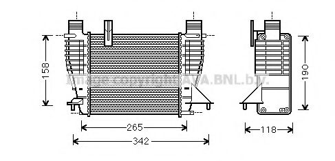 AVA QUALITY COOLING DNA4356 Интеркулер для NISSAN CUBE (Ниссан Cубэ) AVA QUALITY COOLING DNA4356 Интеркулер для NISSAN CUBE (Ниссан Cубэ)