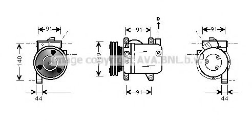 AVA QUALITY COOLING DNK001 Компрессор, кондиционер для NISSAN PRIMERA (Ниссан Примера) AVA QUALITY COOLING DNK001 Компрессор, кондиционер для NISSAN PRIMERA (Ниссан Примера)