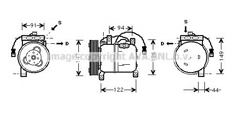 AVA QUALITY COOLING DNK004 Компрессор, кондиционер для NISSAN PRIMERA (Ниссан Примера) AVA QUALITY COOLING DNK004 Компрессор, кондиционер для NISSAN PRIMERA (Ниссан Примера)
