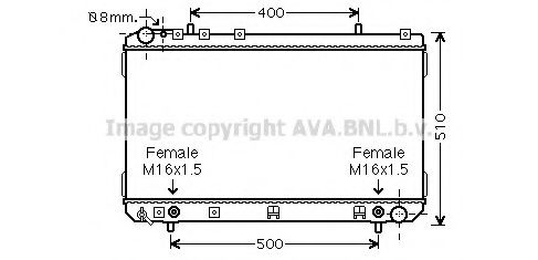AVA QUALITY COOLING DW2108 Радиатор, охлаждение двигателя 