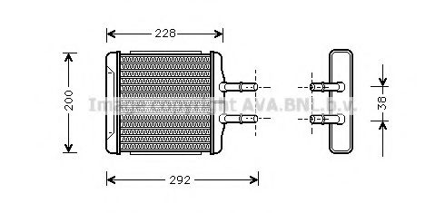 AVA QUALITY COOLING DW6027 Теплообменник, отопление салона для DAEWOO (Дэу) AVA QUALITY COOLING DW6027 Теплообменник, отопление салона для DAEWOO (Дэу)