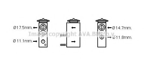 AVA QUALITY COOLING FD1462 Расширительный клапан, кондиционер для FORD MONDEO IV (Форд Мондео 4) AVA QUALITY COOLING FD1462 Расширительный клапан, кондиционер для FORD MONDEO IV (Форд Мондео 4)