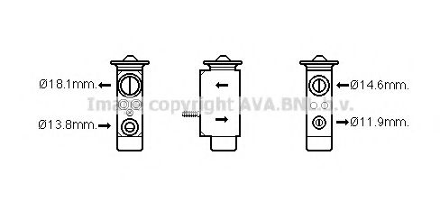 AVA QUALITY COOLING FD1492 Расширительный клапан, кондиционер для FORD FOCUS III (Форд Фокус 3) AVA QUALITY COOLING FD1492 Расширительный клапан, кондиционер для FORD FOCUS III (Форд Фокус 3)