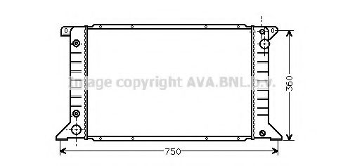 AVA QUALITY COOLING FD2200 Радиатор, охлаждение двигателя 