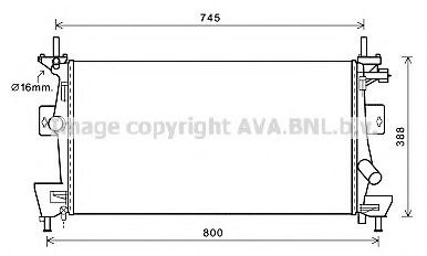 AVA QUALITY COOLING FD2475 Радиатор, охлаждение двигателя 
