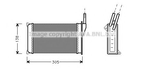 AVA QUALITY COOLING FD6093 Теплообменник, отопление салона для FORD GRANADA (Форд Гранада) AVA QUALITY COOLING FD6093 Теплообменник, отопление салона для FORD GRANADA (Форд Гранада)