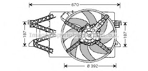 AVA QUALITY COOLING FD7514 Вентилятор, охлаждение двигателя для FORD TRANSIT CONNECT (Форд Трансит cоннэcт) AVA QUALITY COOLING FD7514 Вентилятор, охлаждение двигателя для FORD TRANSIT CONNECT (Форд Трансит cоннэcт)