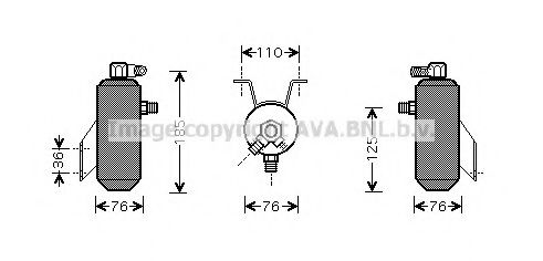 AVA QUALITY COOLING FDD342 Осушитель, кондиционер для FORD FIESTA (Форд Фиэста) AVA QUALITY COOLING FDD342 Осушитель, кондиционер для FORD FIESTA (Форд Фиэста)