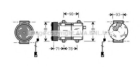 AVA QUALITY COOLING FDK277 Компрессор, кондиционер для FORD FIESTA (Форд Фиэста) AVA QUALITY COOLING FDK277 Компрессор, кондиционер для FORD FIESTA (Форд Фиэста)