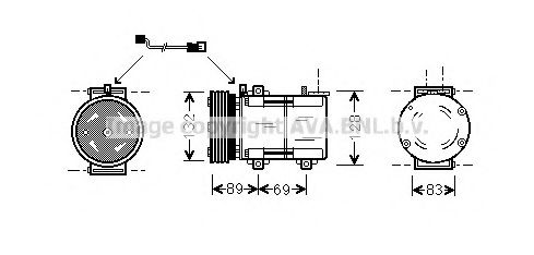 AVA QUALITY COOLING FDK290 Компрессор, кондиционер 