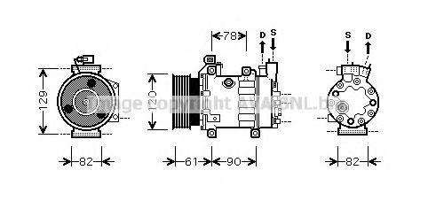 AVA QUALITY COOLING FDK363 Компрессор, кондиционер 