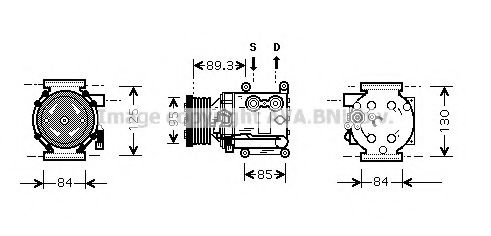 AVA QUALITY COOLING FDK402 Компрессор, кондиционер для FORD FIESTA (Форд Фиэста) AVA QUALITY COOLING FDK402 Компрессор, кондиционер для FORD FIESTA (Форд Фиэста)
