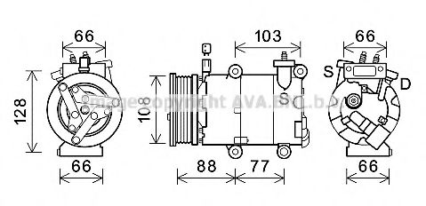 AVA QUALITY COOLING FDK585 Компрессор, кондиционер 