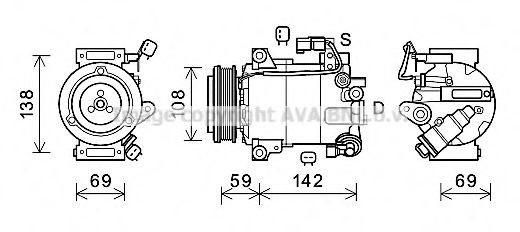 AVA QUALITY COOLING FDK603 Компрессор, кондиционер 