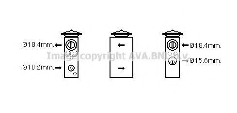 AVA QUALITY COOLING FT1405 Расширительный клапан, кондиционер для FIAT STILO MULTI (Фиат Стило мульти) AVA QUALITY COOLING FT1405 Расширительный клапан, кондиционер для FIAT STILO MULTI (Фиат Стило мульти)