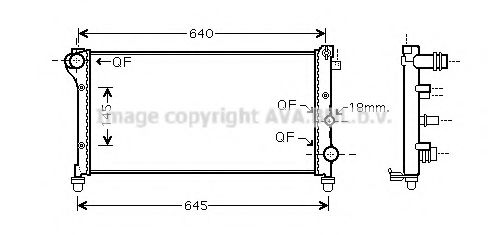 AVA QUALITY COOLING FT2362 Радиатор, охлаждение двигателя 