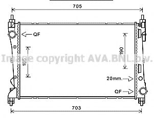 AVA QUALITY COOLING FT2449 Радиатор, охлаждение двигателя 