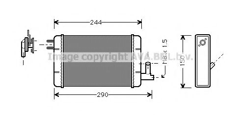 AVA QUALITY COOLING FT6091 Теплообменник, отопление салона для FIAT STRADA II (Фиат Страда 2) AVA QUALITY COOLING FT6091 Теплообменник, отопление салона для FIAT STRADA II (Фиат Страда 2)