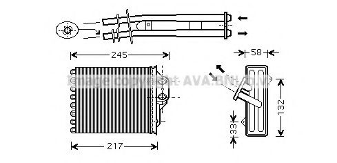 AVA QUALITY COOLING FT6350 Теплообменник, отопление салона для FIAT 500 C (Фиат 500 c) AVA QUALITY COOLING FT6350 Теплообменник, отопление салона для FIAT 500 C (Фиат 500 c)