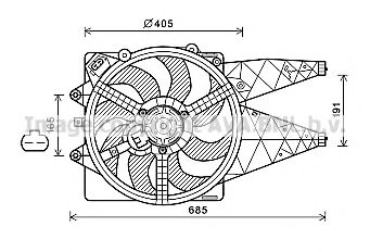 AVA QUALITY COOLING FT7603 Вентилятор, охлаждение двигателя для FIAT PUNTO EVO (Фиат Пунто эво) AVA QUALITY COOLING FT7603 Вентилятор, охлаждение двигателя для FIAT PUNTO EVO (Фиат Пунто эво)