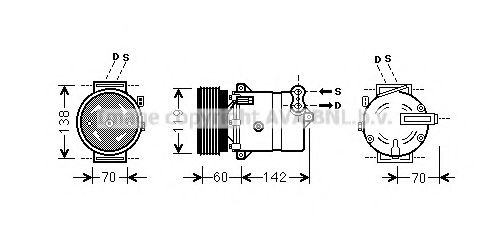 AVA QUALITY COOLING FTAK383 Компрессор, кондиционер 